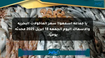يا جماعة اسمعوا! سعر المأكولات البحرية والأسماك اليوم الجمعة 18 إبريل 2025 محدثة يوميًا.